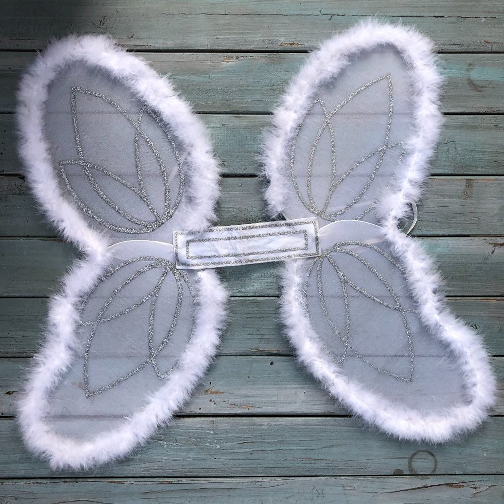 White Feathery Angel Wings